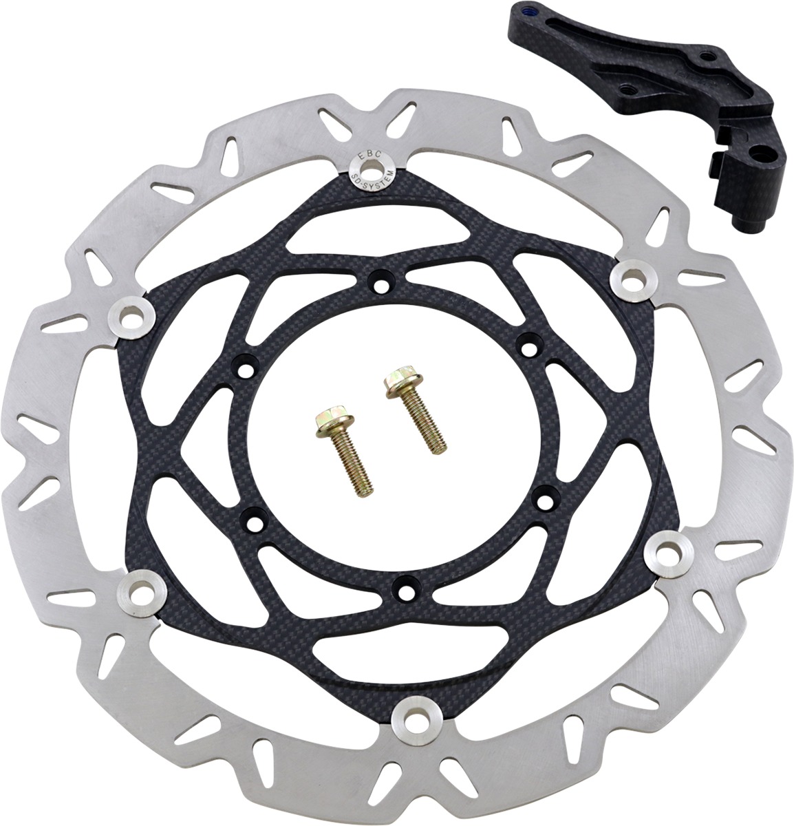 Contour Solid Front Left Brake Rotor 320mm - Black - Click Image to Close