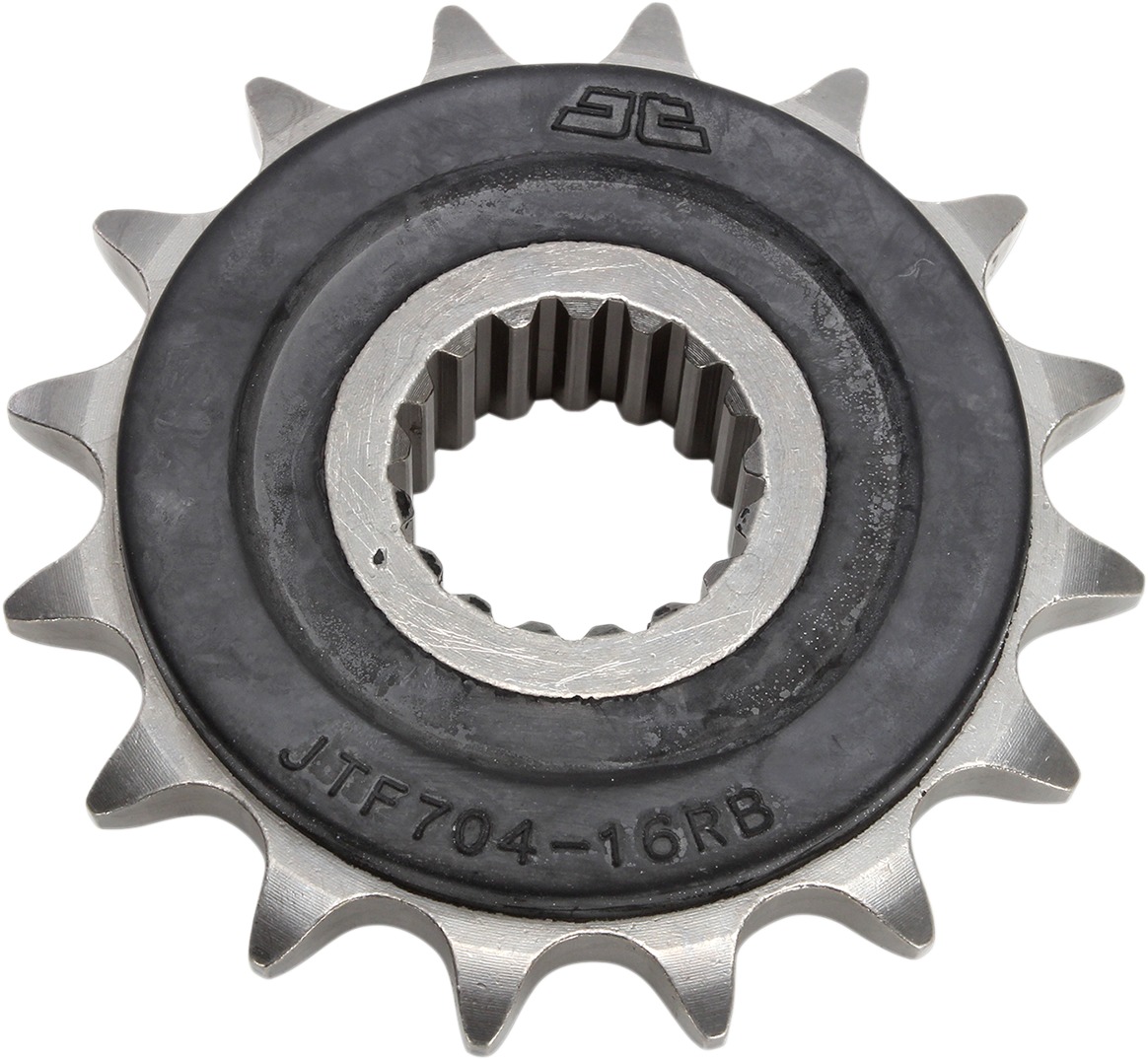 Front Steel Countershaft Sprocket w/ Rubber Damper - 16 Tooth 525 - Click Image to Close