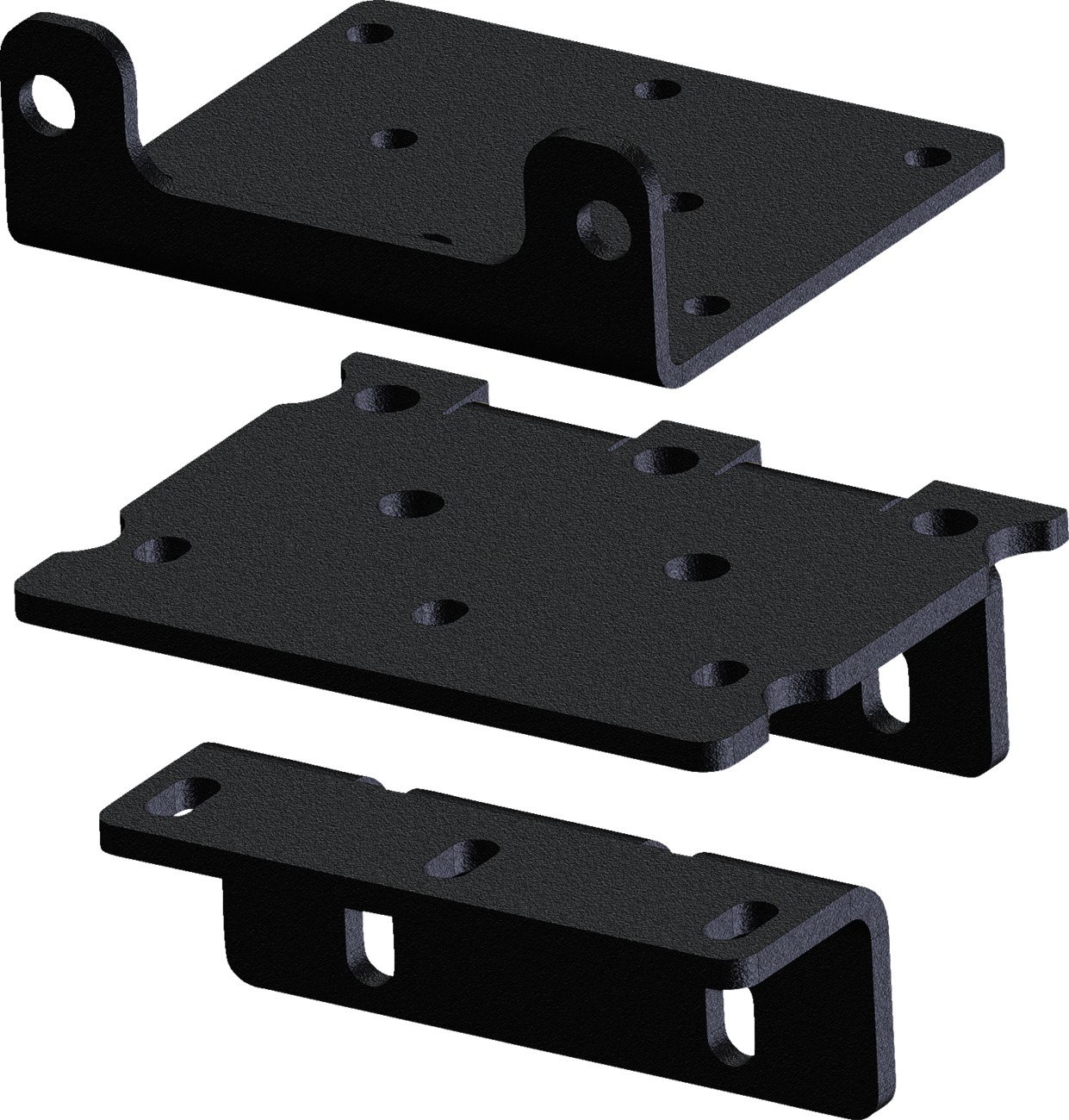 KFI Winch Mount Black Steel Fits 17-22 Prowler 500 / 20-22 Tracker 500S - Click Image to Close