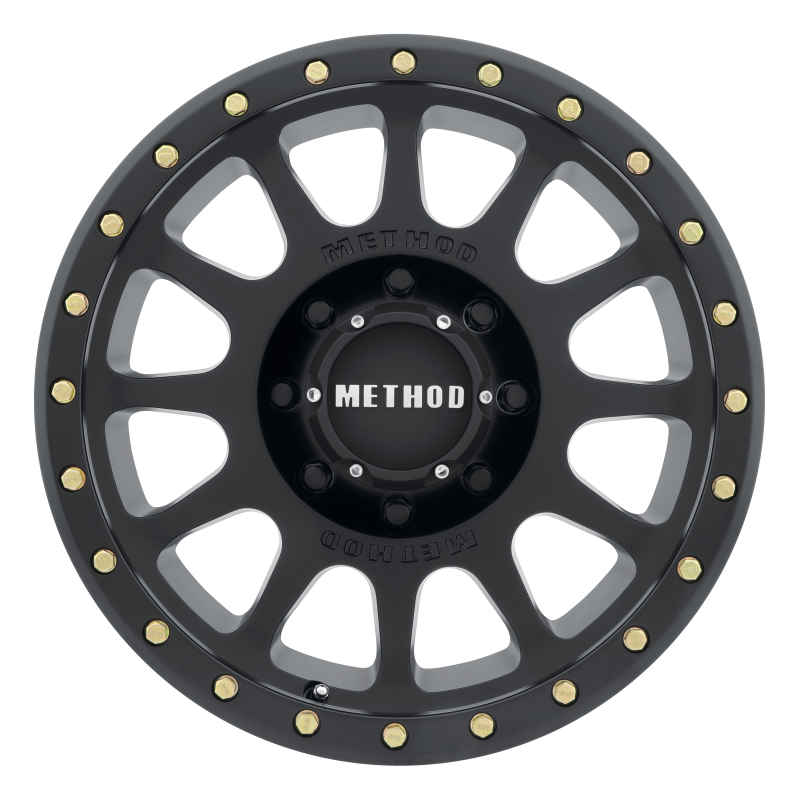 MR305 NV 20x10 -18mm Offset 8x6.5 130.81mm CB Matte Black Wheel - Click Image to Close