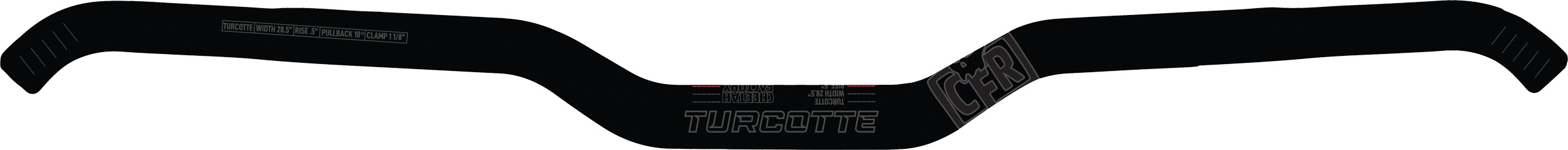 CFR Brett Turcotte 1 1/8in Tapered Handlebar Black - 1 1/8in tapered handlebar in black by CFR - Click Image to Close