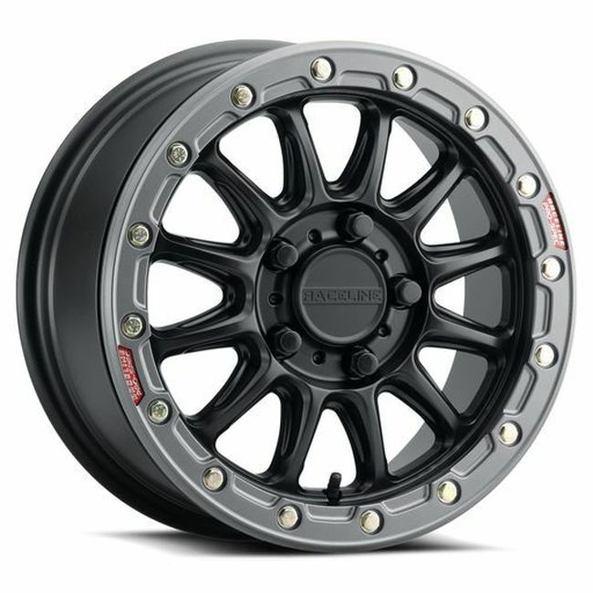 Raceline Alpha Beadlock Wheel 15x7 5x114.3 +53 Black/Gunmetal - Click Image to Close