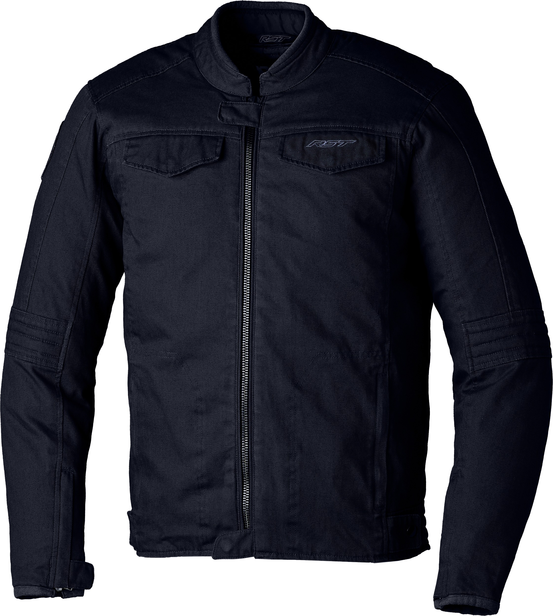 RST IOM TT Crosby 2 CE Jacket Black Textile Medium - Classic cotton canvas jacket, CE rated, Black, Medium - Click Image to Close