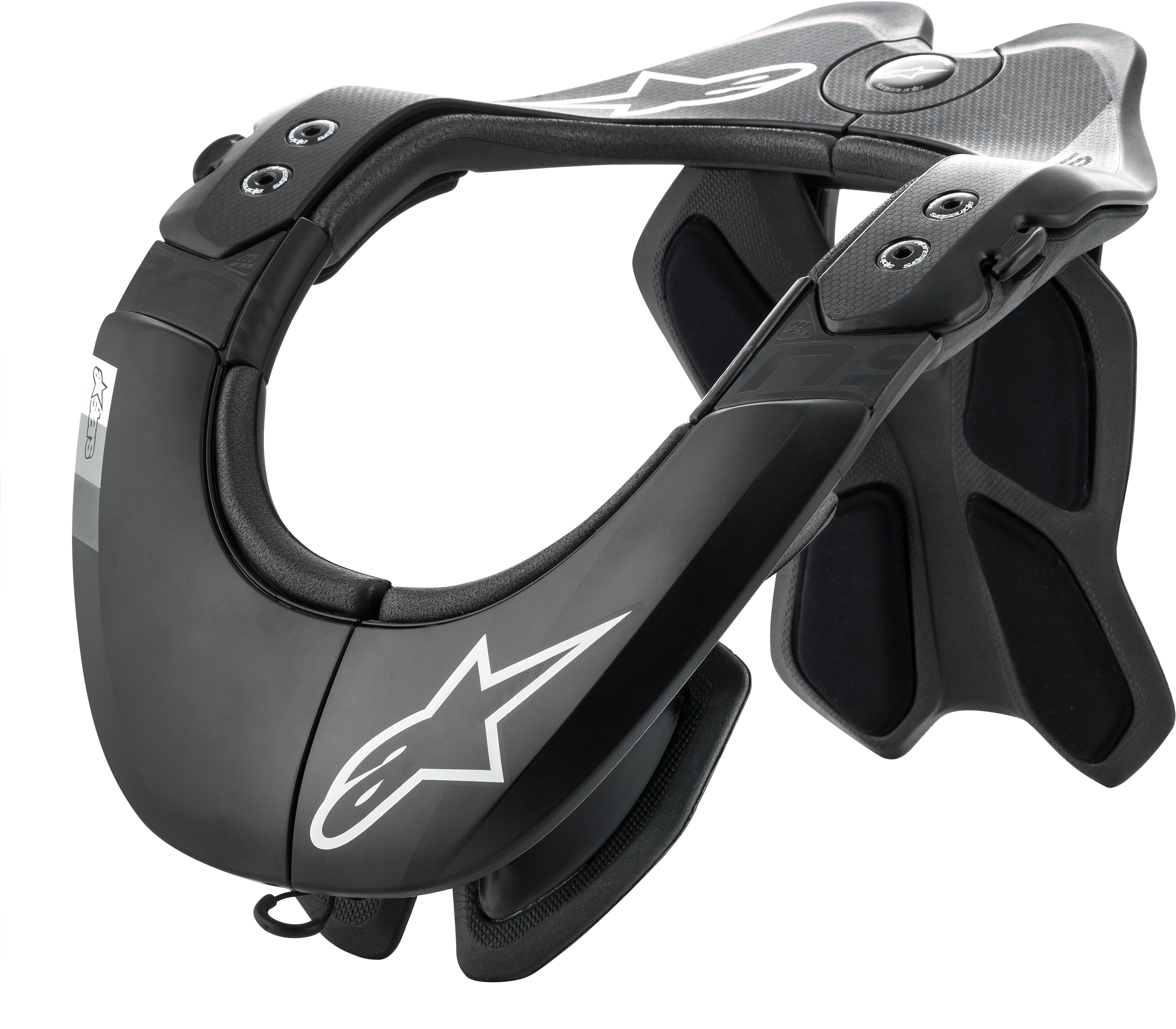 Alpinestars BNS Tech-2 Neck Support Black/Grey L-XL - Offroad neck support Large-XLarge Black/Grey - Click Image to Close