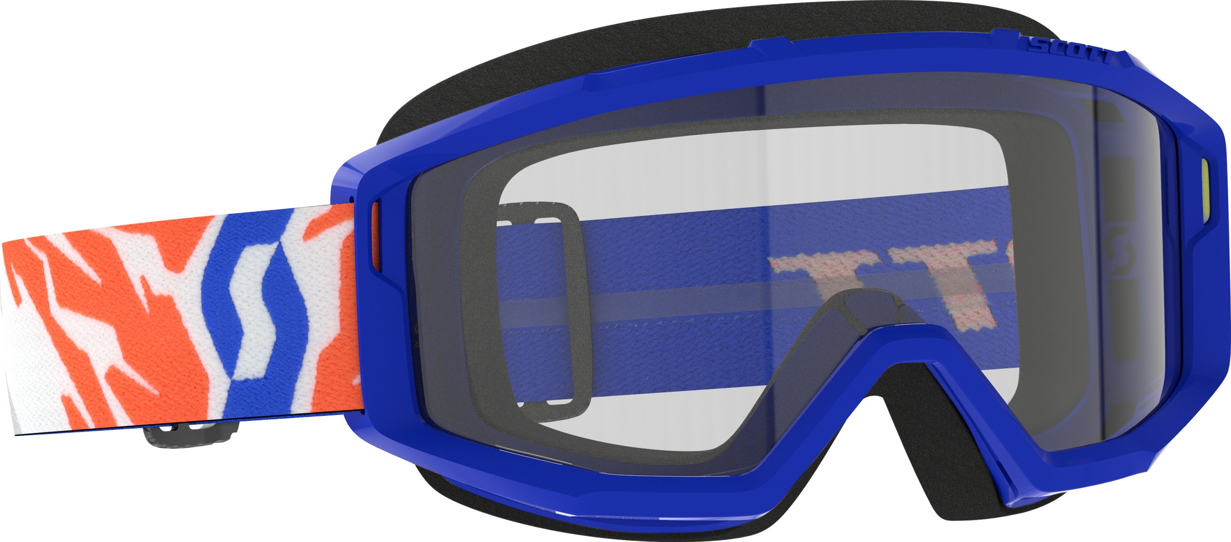 Scott Primal Youth Goggle Blue Clear Lens - Youth motocross goggle with clear lens, blue frame - Click Image to Close