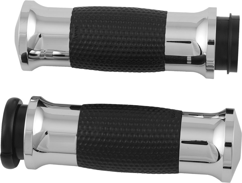 Air Gel Grips W/Cable Throttle Chrome - Click Image to Close