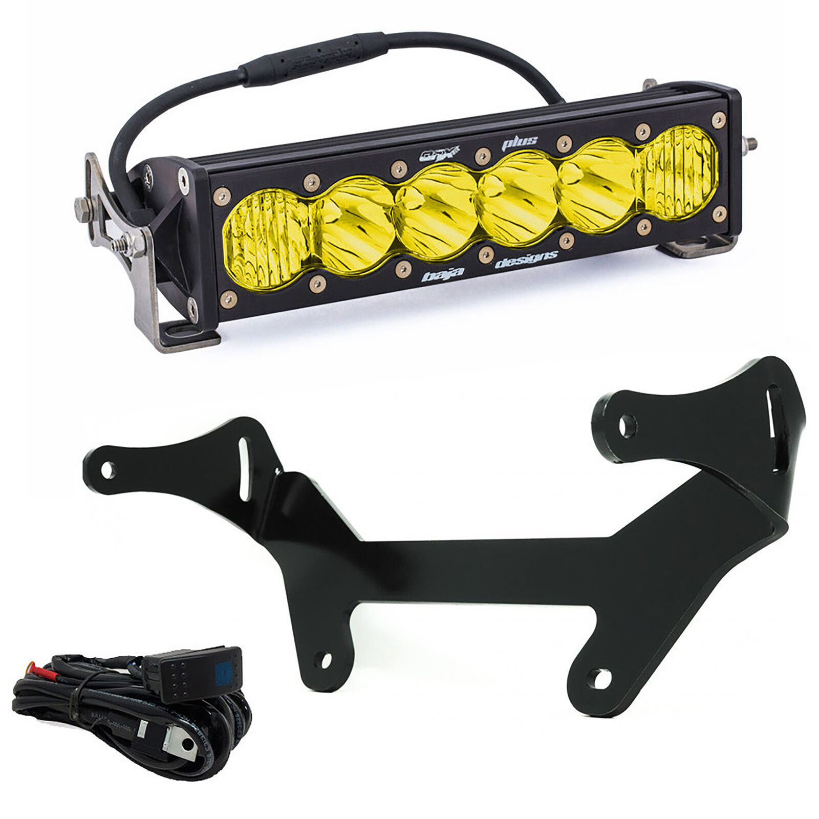 10in OnX6+ Can-Am Maverick X3 Shock Mount Light Kit Amber - Click Image to Close