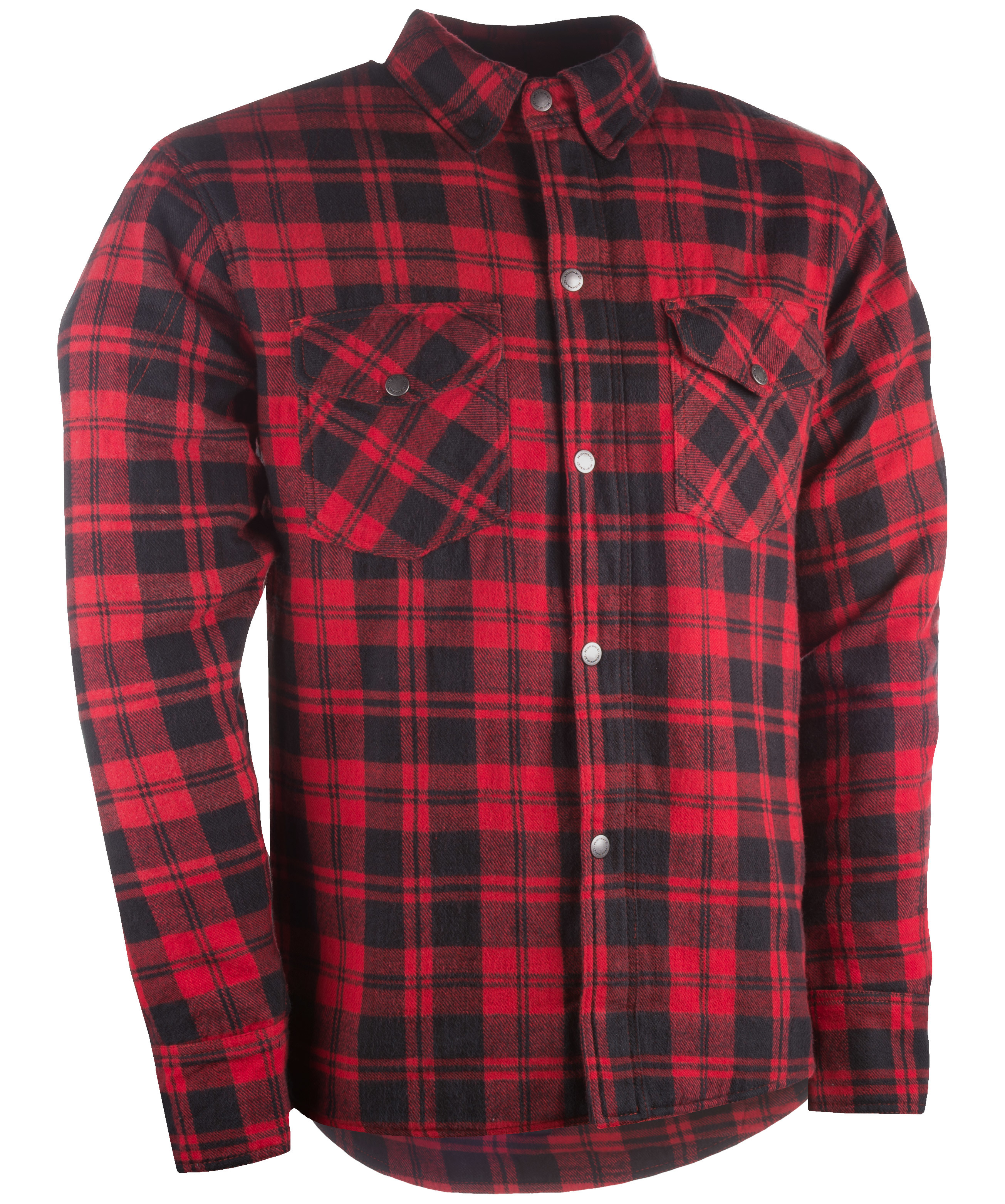 Highway 21 Marksman Flannel Black/Red 4X-Large Men's Riding Shirt - Protective riding flannel shirt, Black/Red, 4X-Large - Click Image to Close