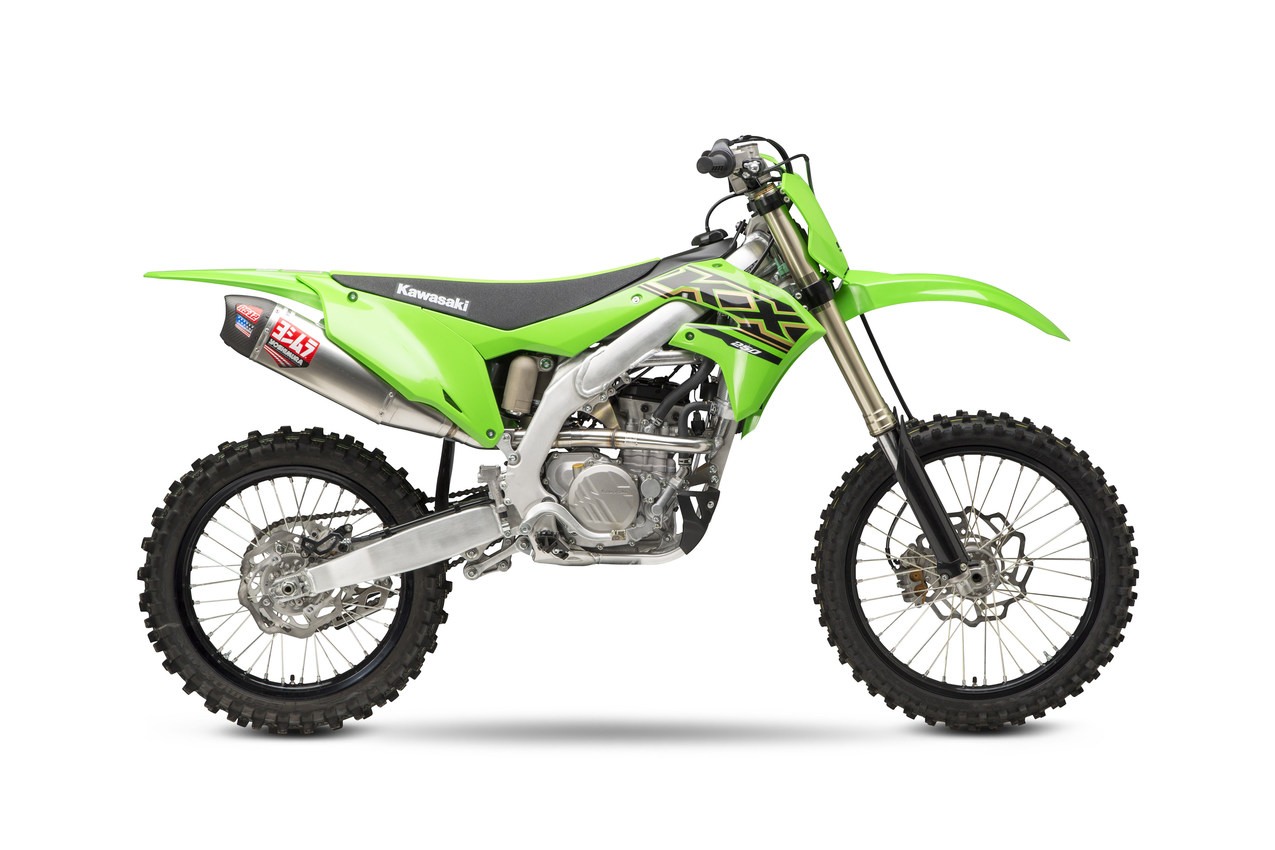 RS-12 Stainless Steel Full Exhaust w/ Aluminum Muffler - For 21-22 Kawasaki KX250F/X - Click Image to Close