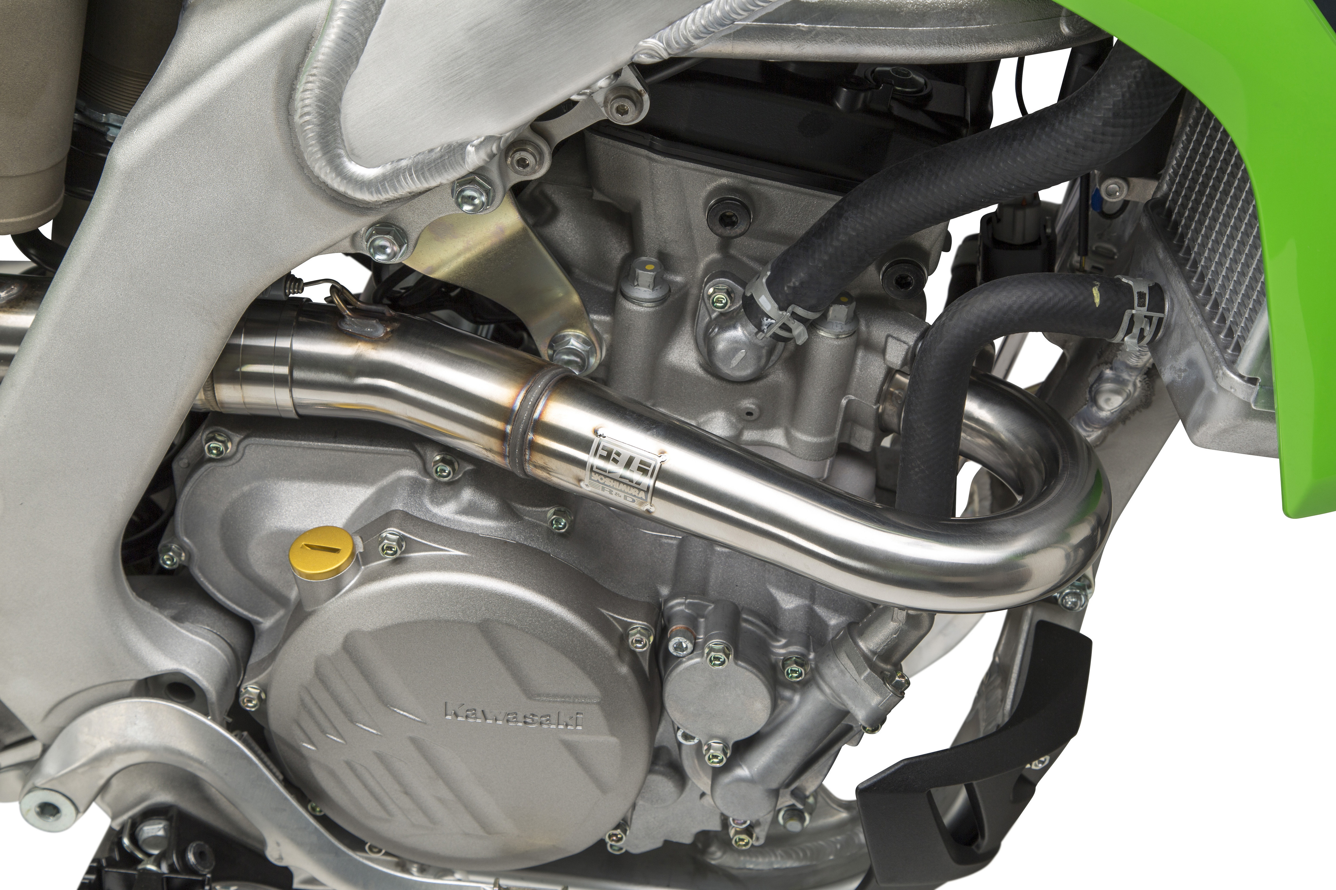 RS-12 Stainless Steel Full Exhaust w/ Aluminum Muffler - For 21-22 Kawasaki KX250F/X - Click Image to Close