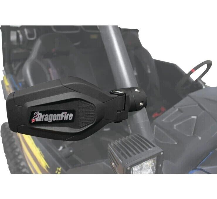 DragonFire Slayer UTV Mirrors Black Pair with Mounting Kit - Click Image to Close
