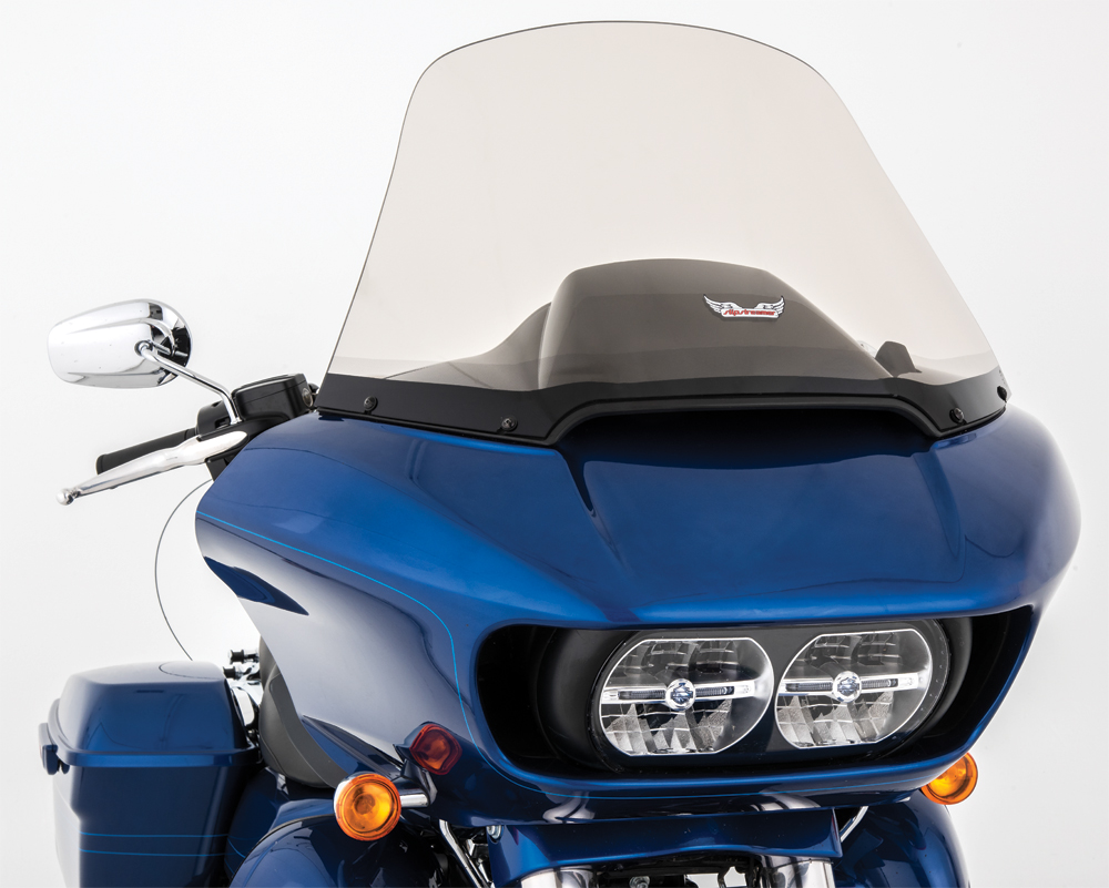 Smoke 19" Windshield - For 15-19 Harley Road Glide Touring - Click Image to Close