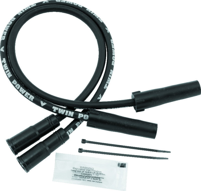TwinPower Black Ignition Wire Set For 99-08 FLH FLT EFI 04-06 XL - Ignition wire set for 99-08 FLH FLT, 04-06 XL EFI - Click Image to Close