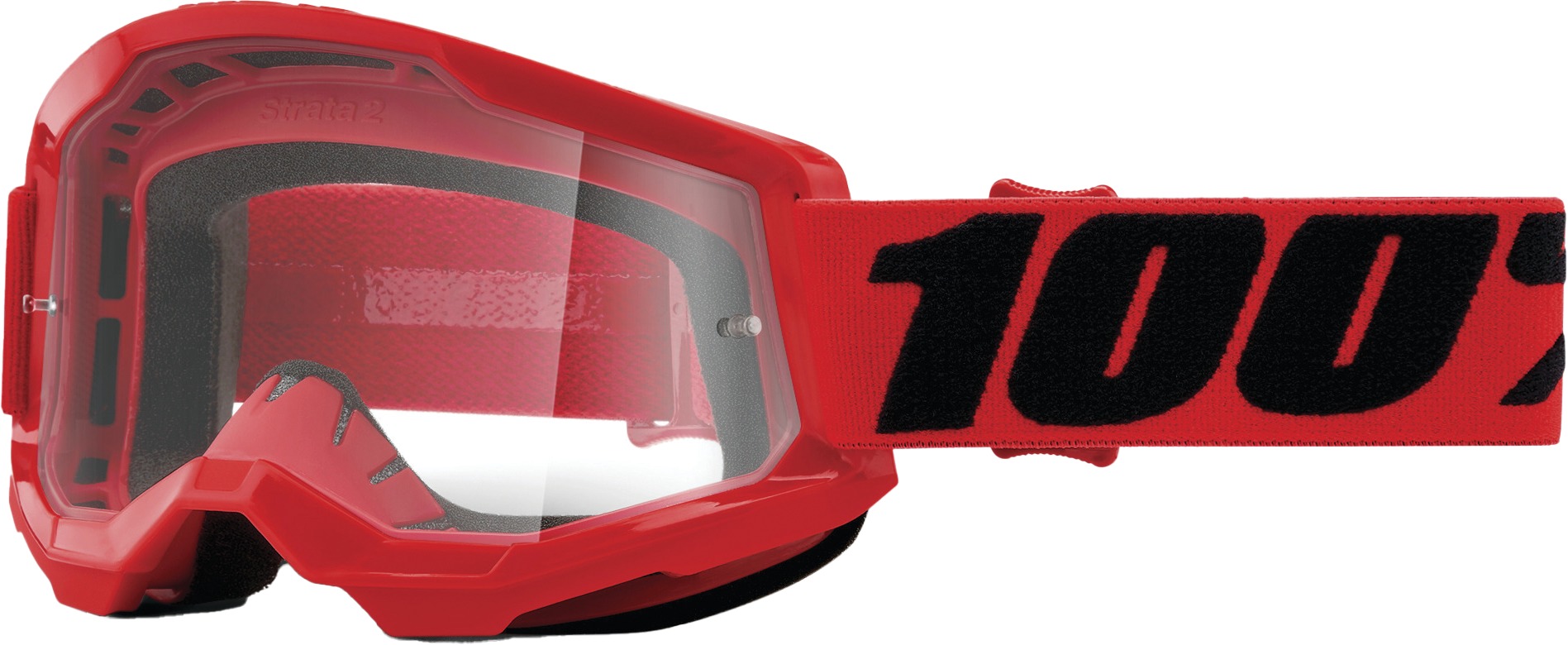 Strata 2 Red Goggles - Clear Lens - Click Image to Close