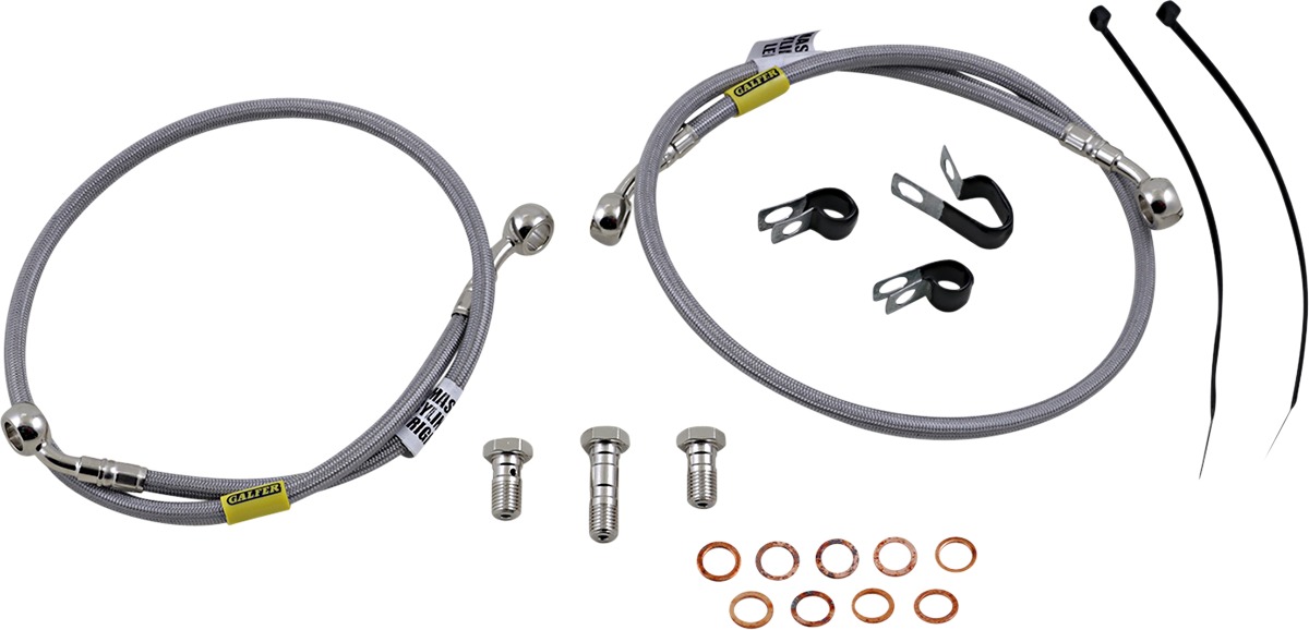 Stainless Steel Front 2-Line Brake Line - For 07-08 Yamaha YZF-R1 - Click Image to Close