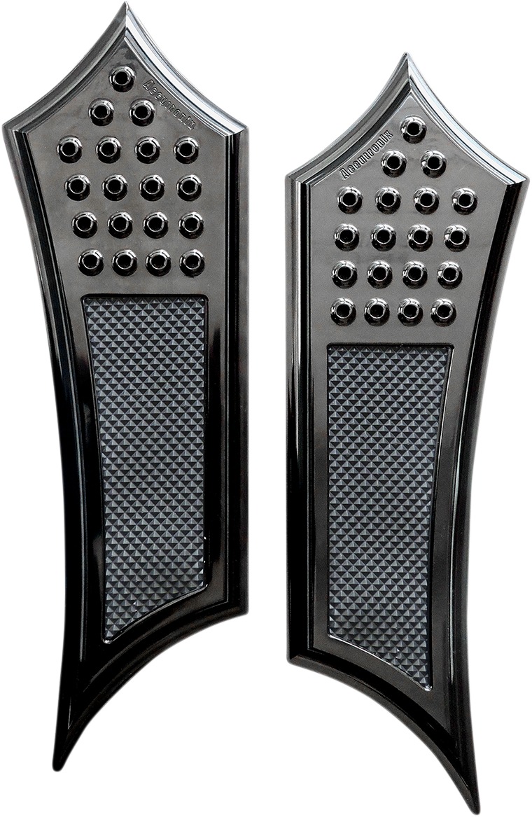 Extended Instigator Drilled Driver Floorboards - Black - Click Image to Close