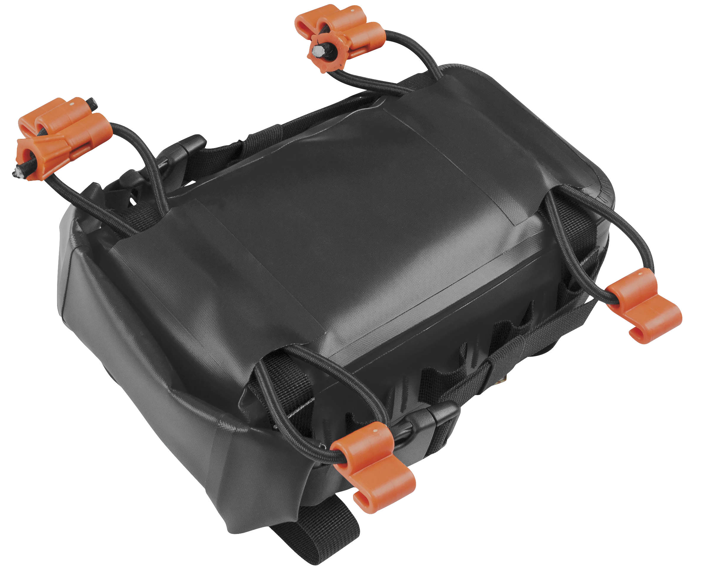 Roll Top Fender Bag Black/Orange - Click Image to Close