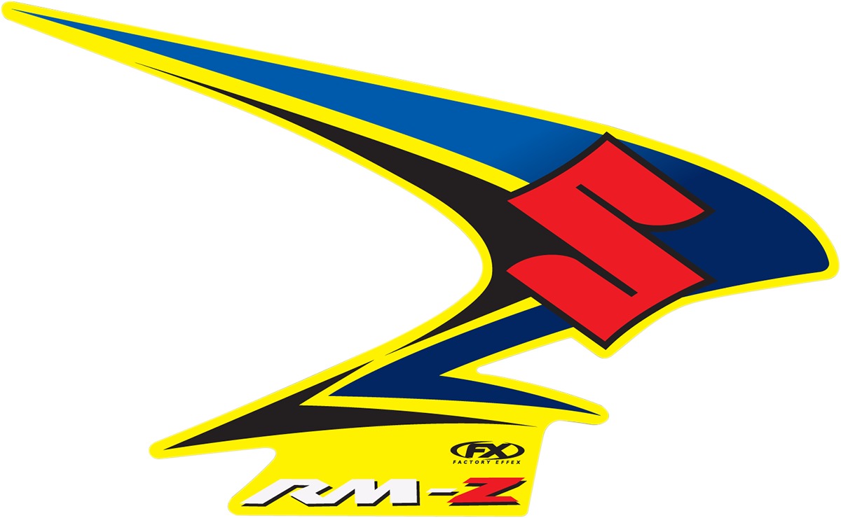 Factory Look Tank / Shroud Graphics - 2008 Style - For 01-08 Suzuki RM125 RM250 - Click Image to Close