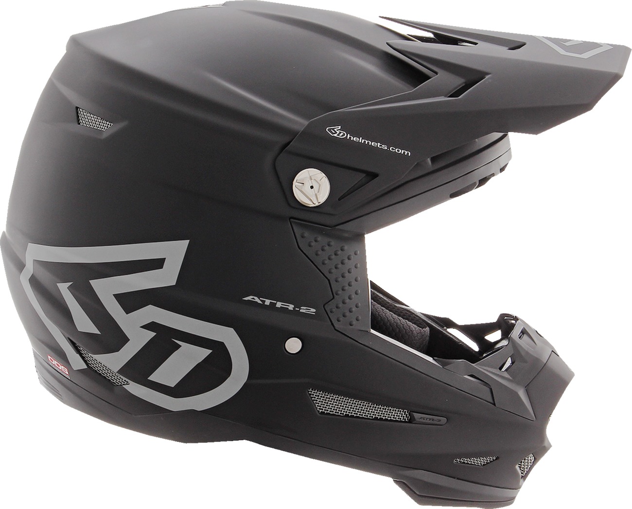 6D ATR-2 Solid MX Helmet Matte Black Small - Premium MX helmet, matte black, size small - Click Image to Close