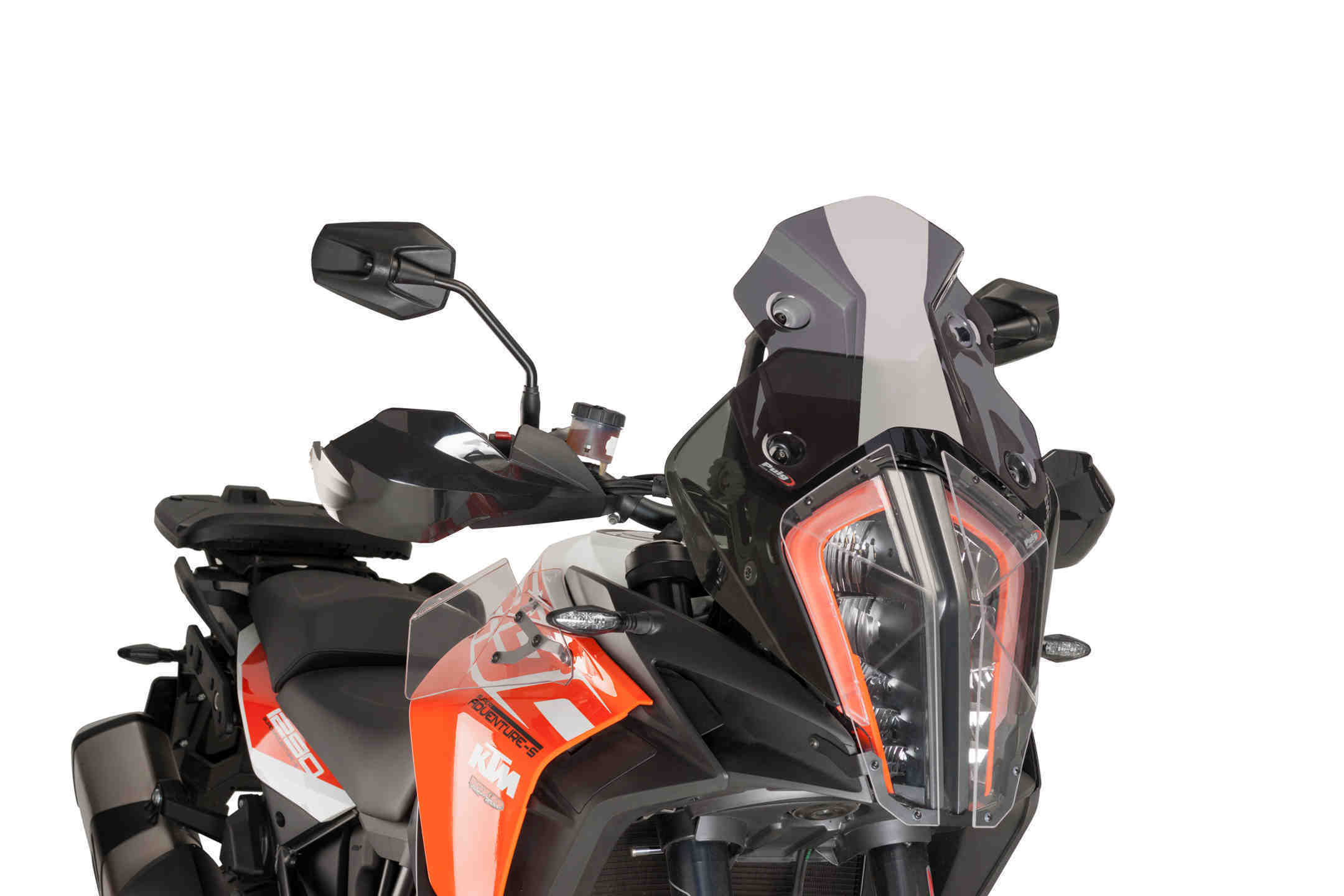 PUIG Z-Racing Windscreen Dark Smoke For KTM 1290 Super Adventure - Double height windscreen For KTM 1290 Super Adventure - Click Image to Close