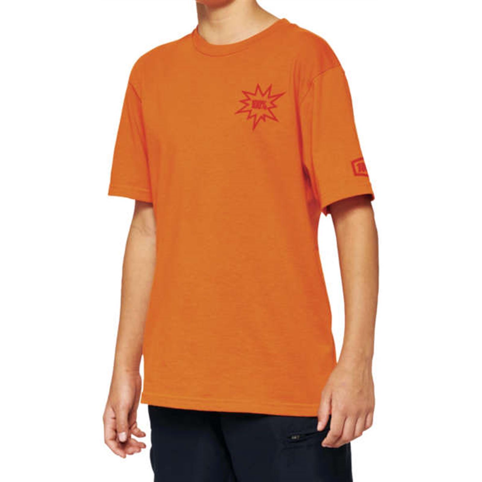 100% Youth Smash Tee Orange YXL - Click Image to Close