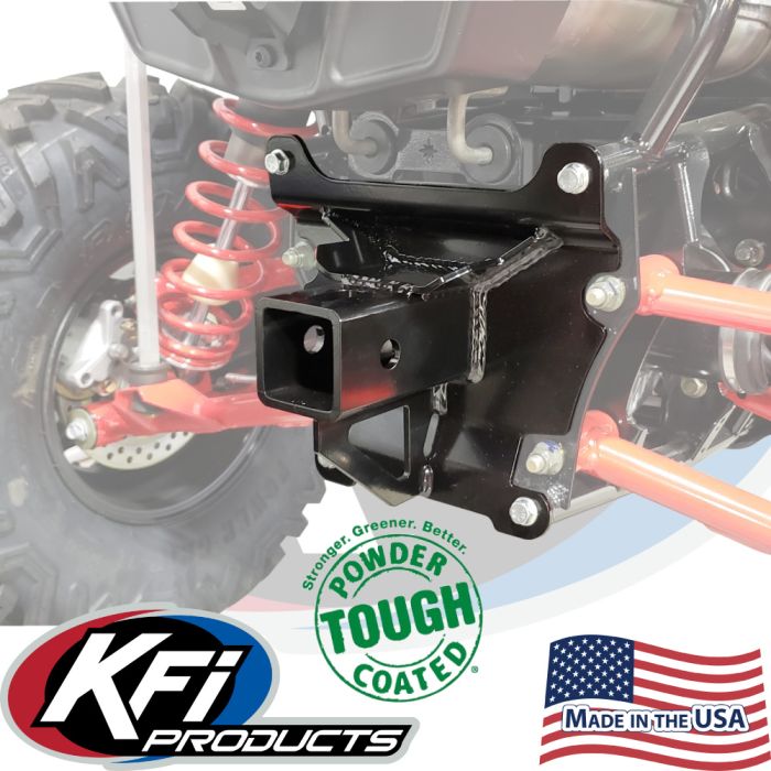 KFI 2 Inch Rear Receiver Hitch For Polaris Sportsman/Scrambler XP 1000 S - Click Image to Close