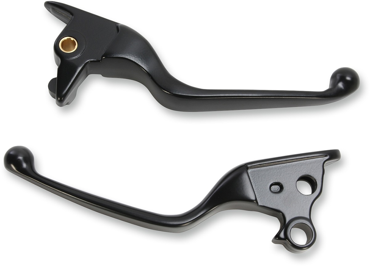 Aluminum Mechanical Brake/Clutch Lever Set Matte - Black - For 15-21 Softail - Click Image to Close