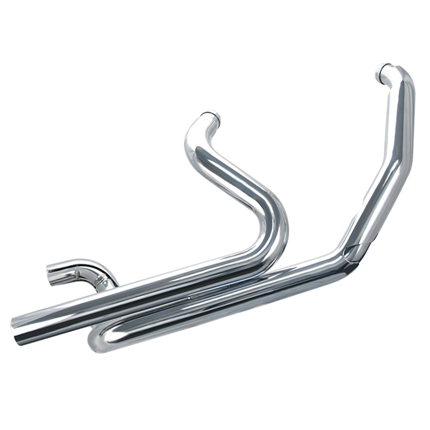 Chrome Power True Dual Exhaust Headers - For 95-08 Harley Touring - Click Image to Close