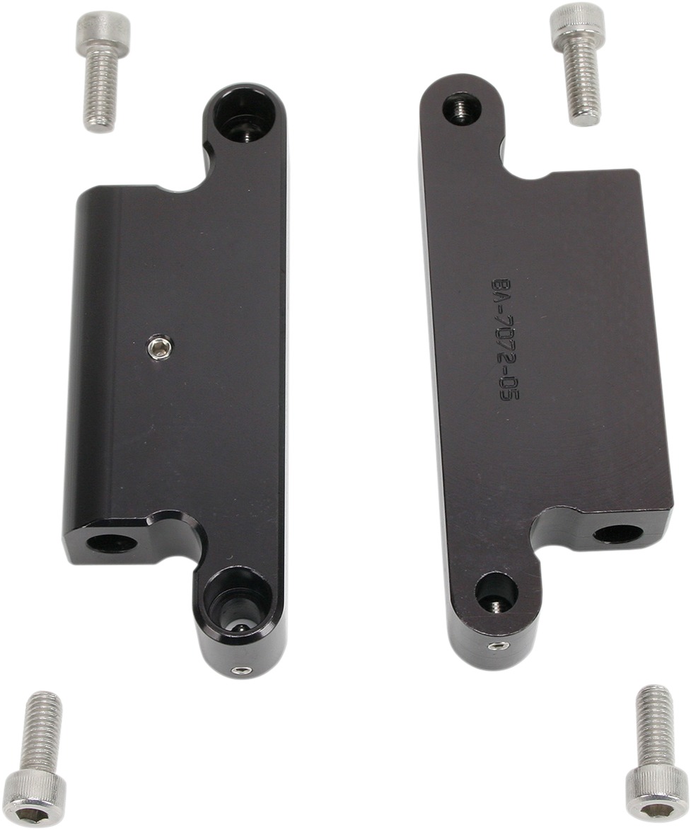 Driver Floorboard Bracket Mounts - Black - For 03-16 Vulcan - Click Image to Close