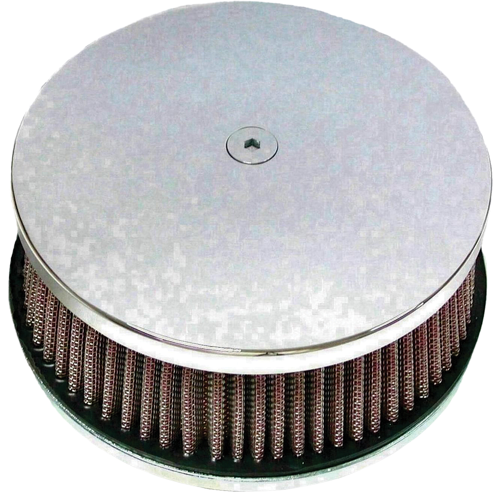 HP Custom Round Air Cleaner 5-7/8" Smooth Chrome - Click Image to Close