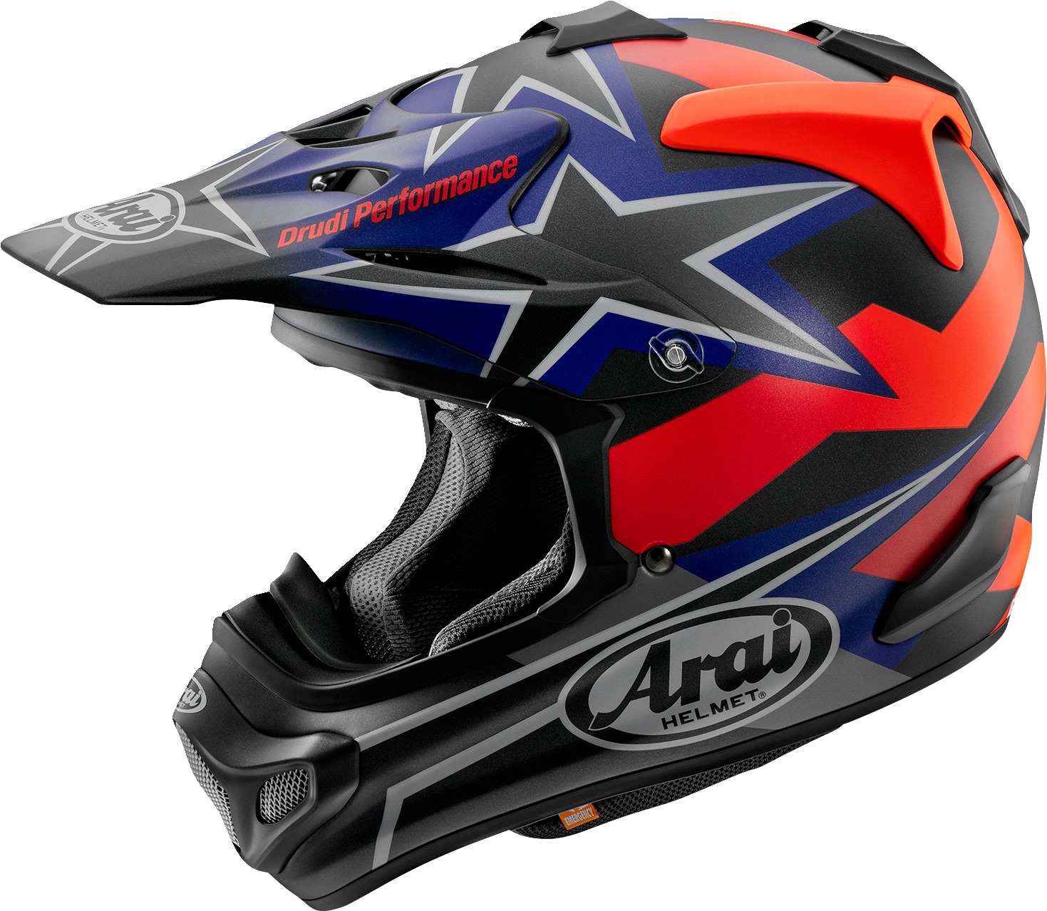 Arai VX-Pro4 Stars & Stripes Helmet XS Black Frost - Off-road helmet with Stars & Stripes graphic - Click Image to Close