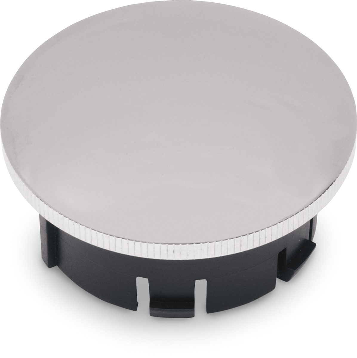 Drag Specialties Gas Cap with Paint Protectors Chrome Left-Hand Thread For Harley - Click Image to Close
