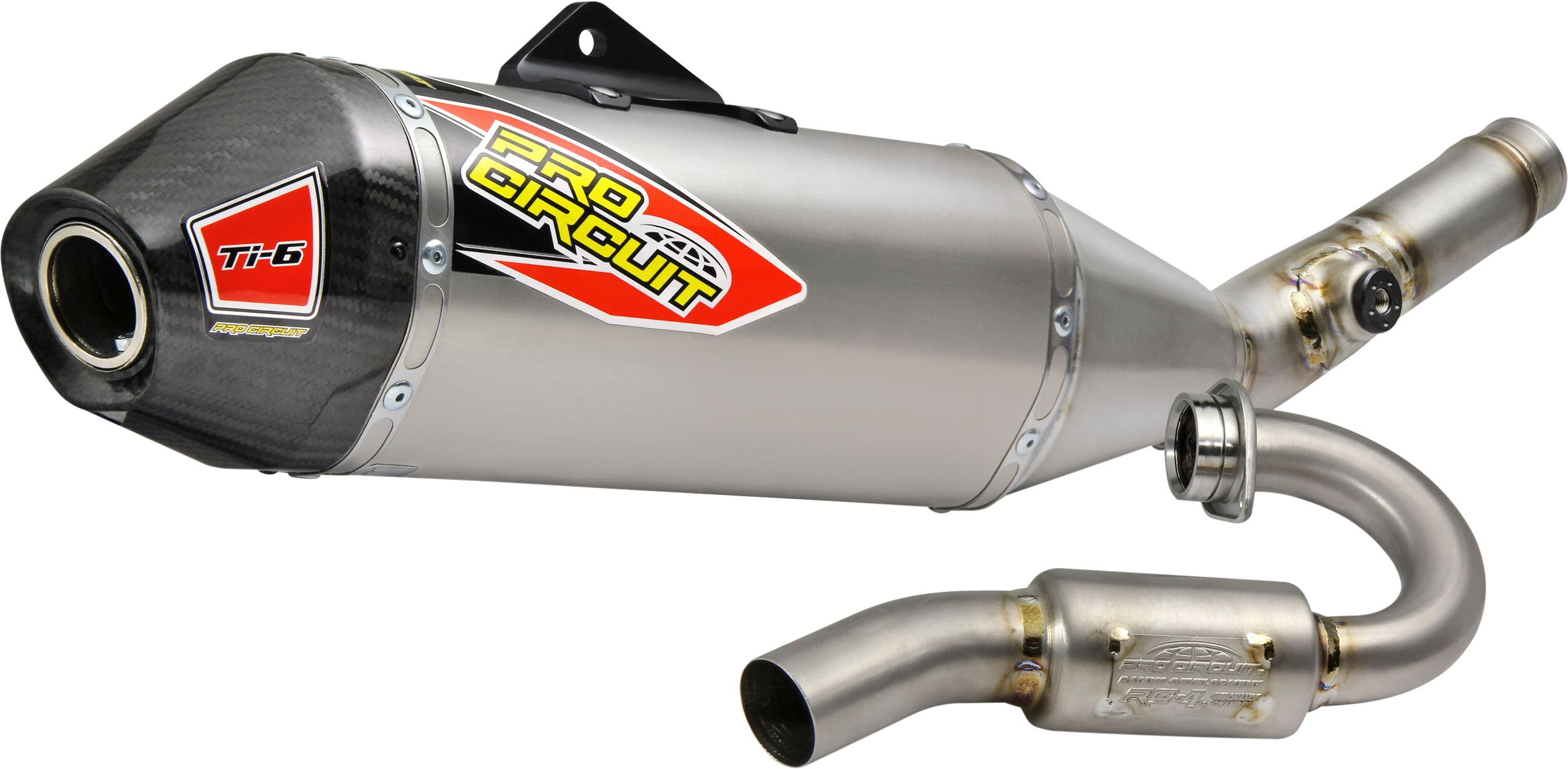 Ti-6 Titanium Full Exhaust w/ Carbon Fiber Cap - For 21-23 Kawasaki KX250F - Click Image to Close