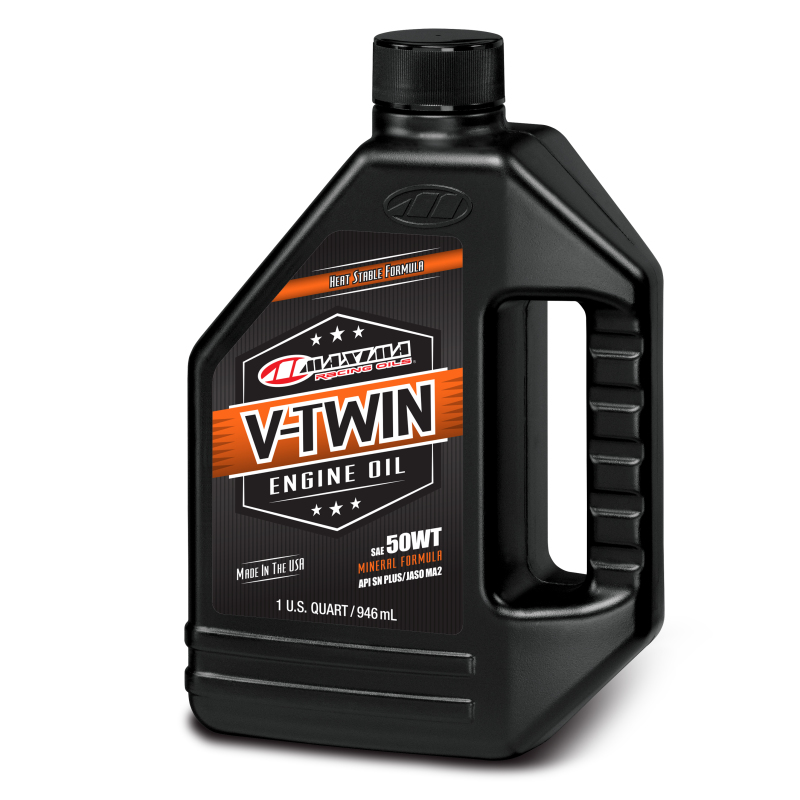 Maxima V-Twin Mineral 50WT Engine Oil - 1 Qt - Click Image to Close