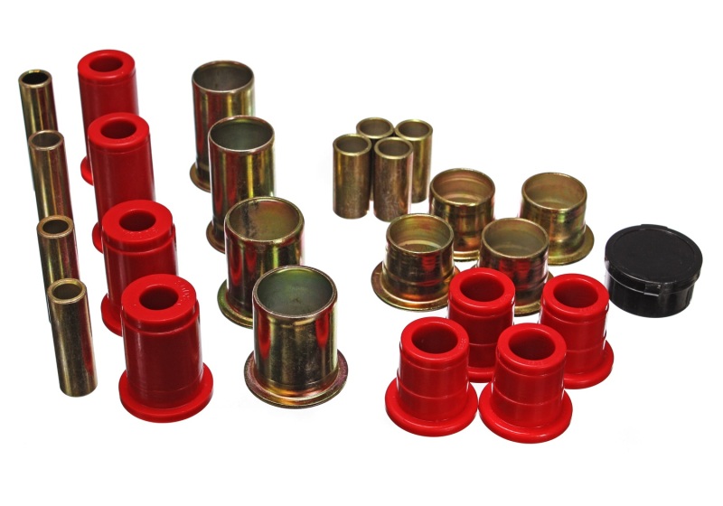 Red Front Control Arm Bushing Set Fits 82-04 Ford Blazer/S10/S15 2WD - Click Image to Close
