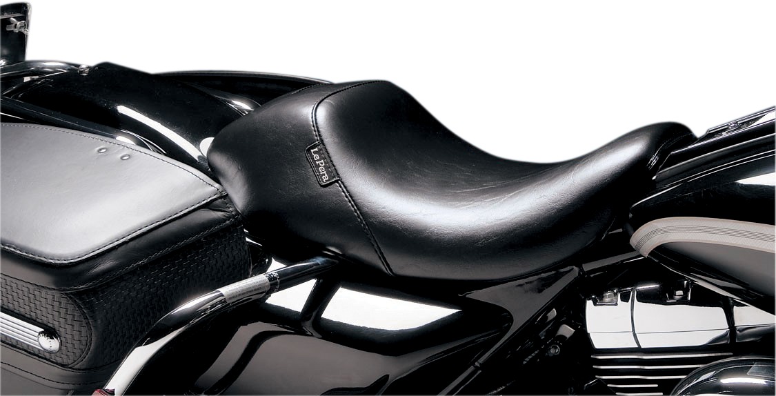 Bare Bones Smooth Vinyl Solo Seat Black Upfront - For 02-07 Harley FLHR - Click Image to Close