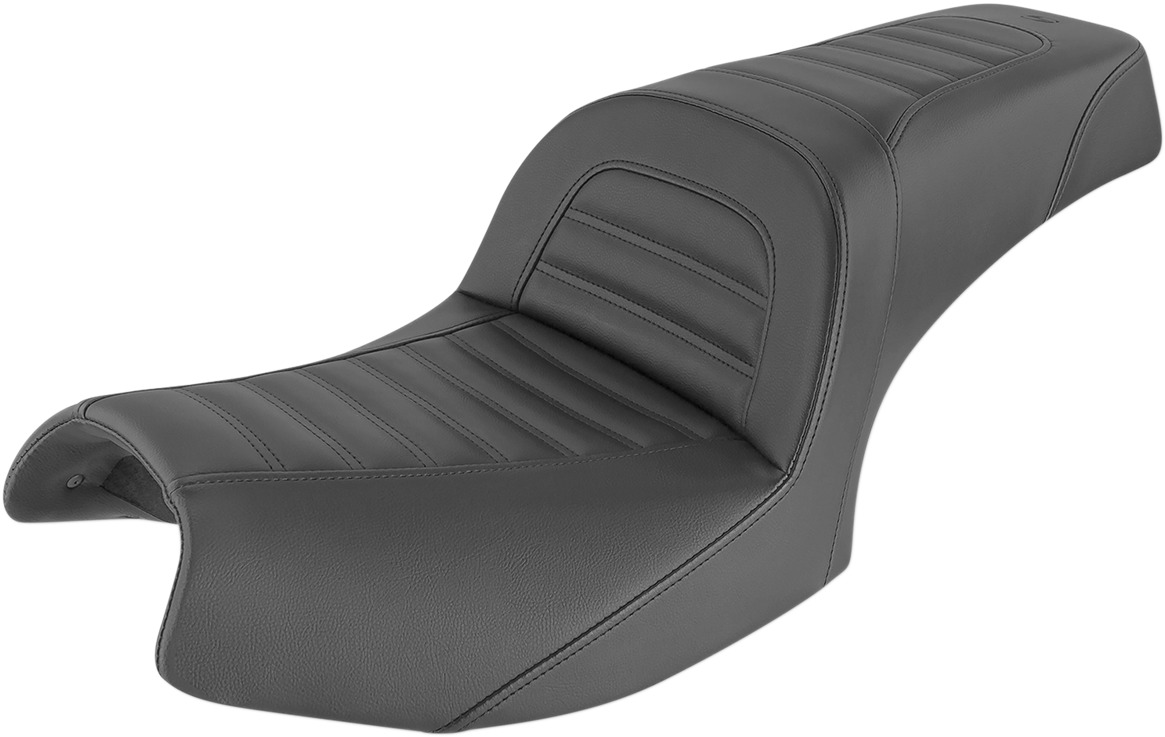 Slim Pleated Tuck and Roll 2-Up Seat Black Gel - For 2020 Indian Challenger - Click Image to Close