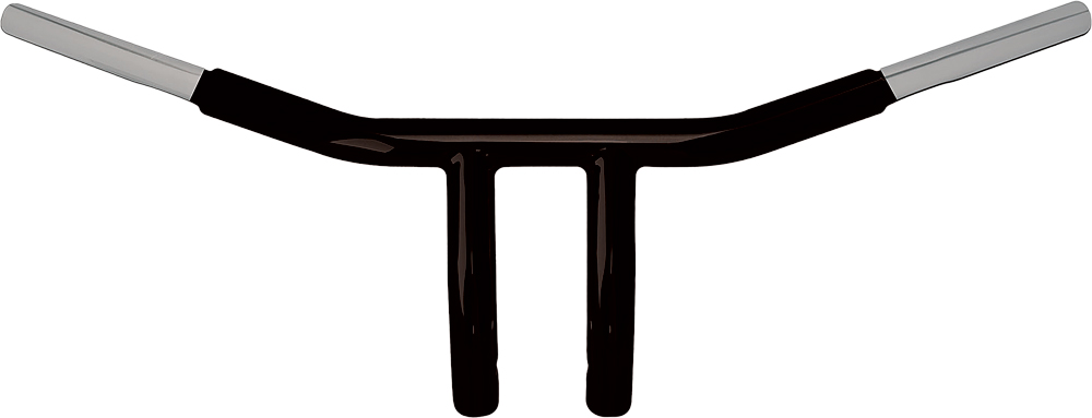 Chubby Pullback Drag Handlebar 6" Black w/Builtin Pullback Risers - Click Image to Close