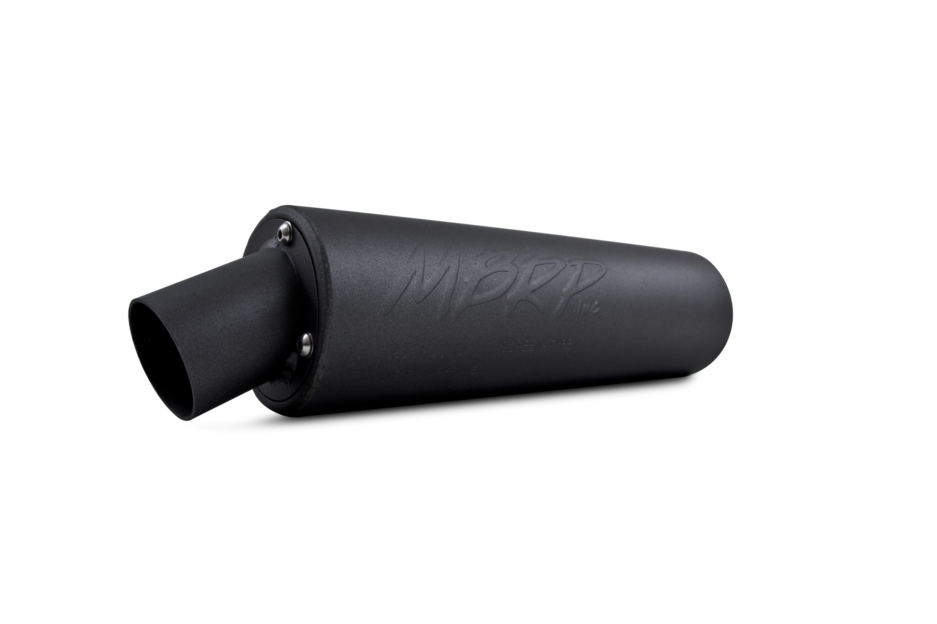 MBRP Universal Utility Muffler Black 1.25in Inlet 3.5in Body - Universal 3.5in utility muffler, black finish - Click Image to Close