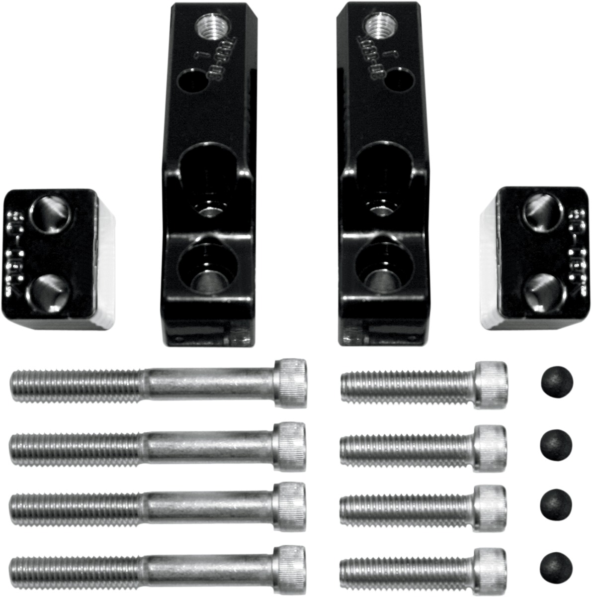 Passenger Floorboard Relocation Brackets - Black - For 93-20 HD FLH FLT - Click Image to Close