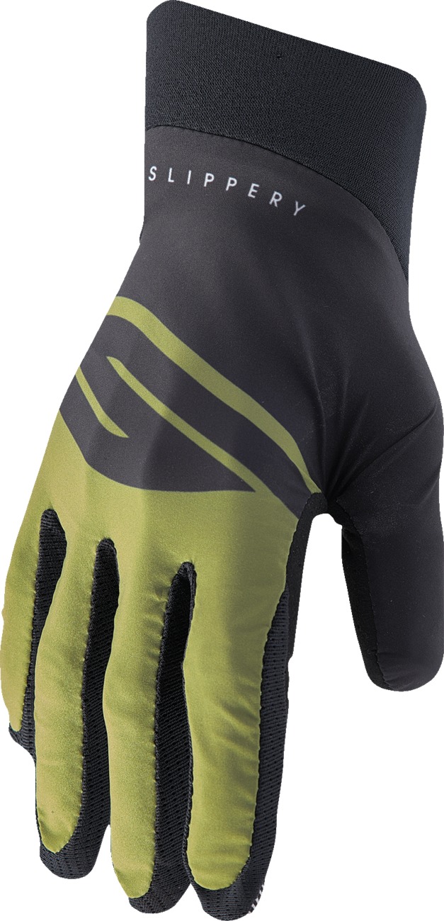 Slippery Flex Lite Gloves Black/Green Large Unisex - Lightweight grip gloves with perforated palm, size L - Click Image to Close