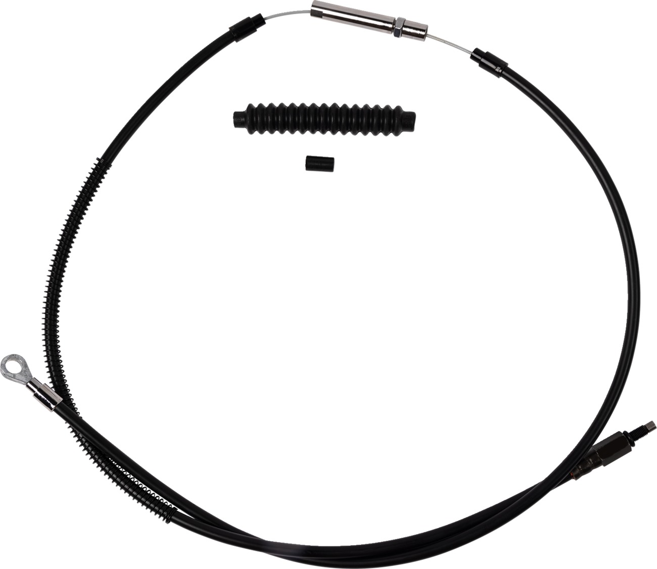 Barnett High-Efficiency Black Vinyl Clutch Cable For Harley-Davidson - Reduces lever effort, fits select Harley-Davidson models - Click Image to Close