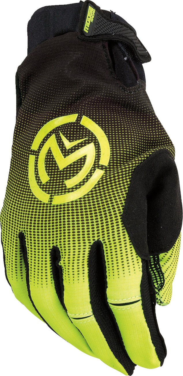 Moose SX1 MX Gloves Black Hi-Vis Yellow Large Men's - MX gloves large, black hi-vis yellow, men's - Click Image to Close