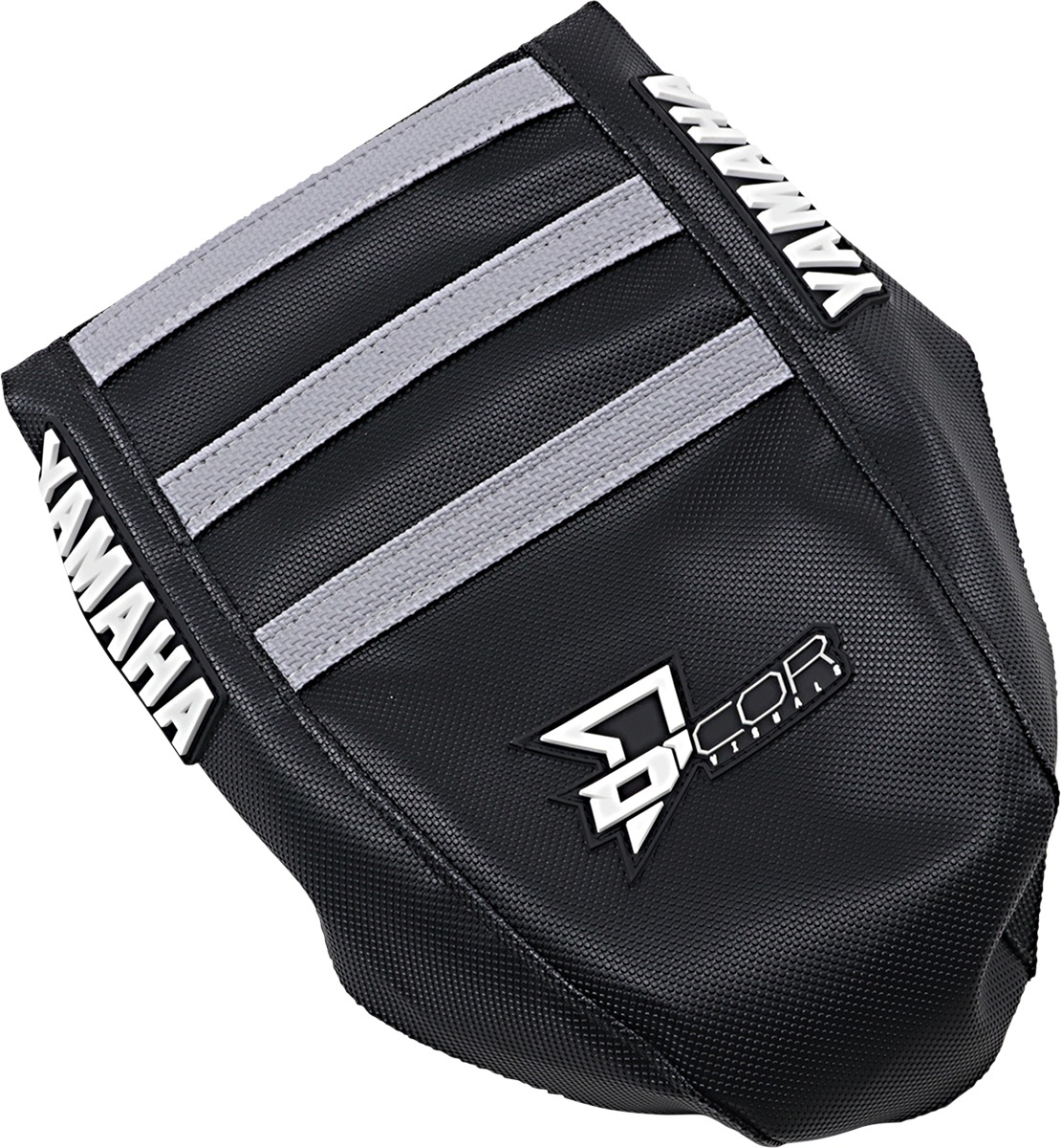 Seat Cover - Black w/Grey Ribs - For 02-20 YZ125 & YZ250 - Click Image to Close