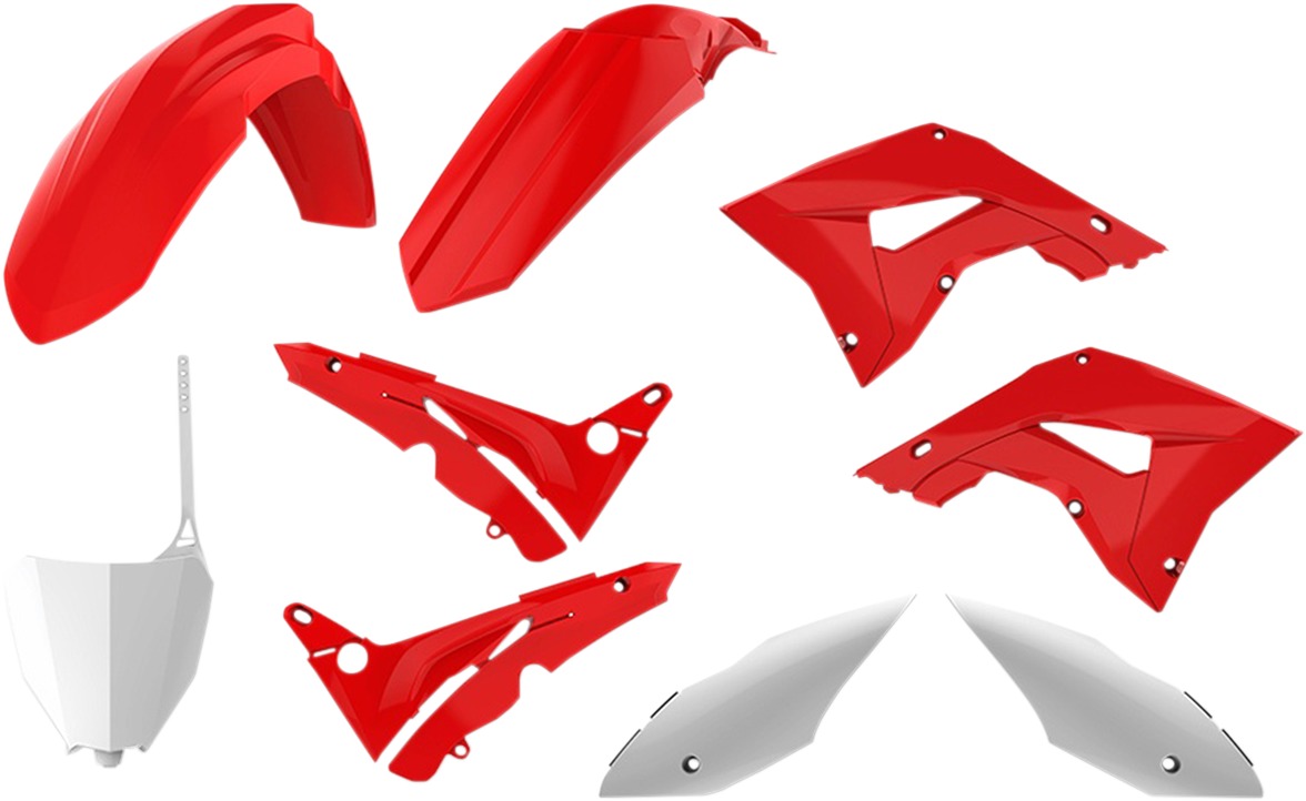 Red & White Restyle Body Kit - Update to 2019 CRF Style - For 02-07 Honda CR125R & CR250R - Click Image to Close
