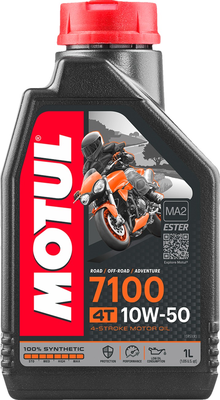 Motul 7100 10W50 4T Synthetic Motorcycle Oil 1L - 1L 10W50 4T synthetic oil for 4-stroke motorcycles - Click Image to Close