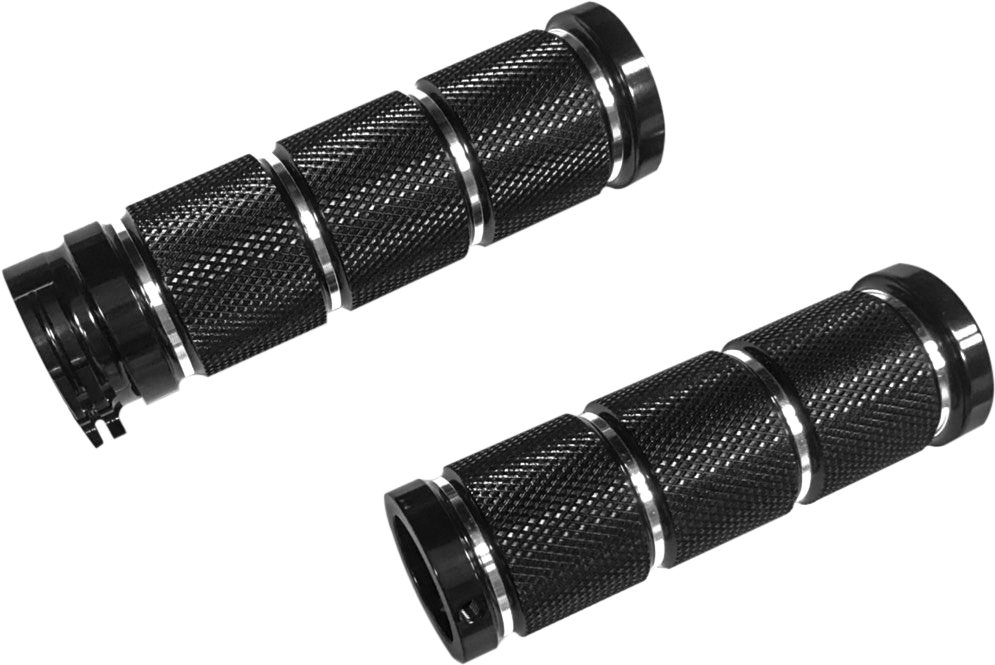 Retro Grips - Black - For Harley w/Cable Throttle - Click Image to Close