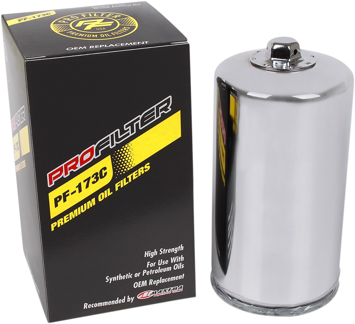 Pro Filter V-Twin Spin-On Oil Filter Chrome PF-173C - Click Image to Close