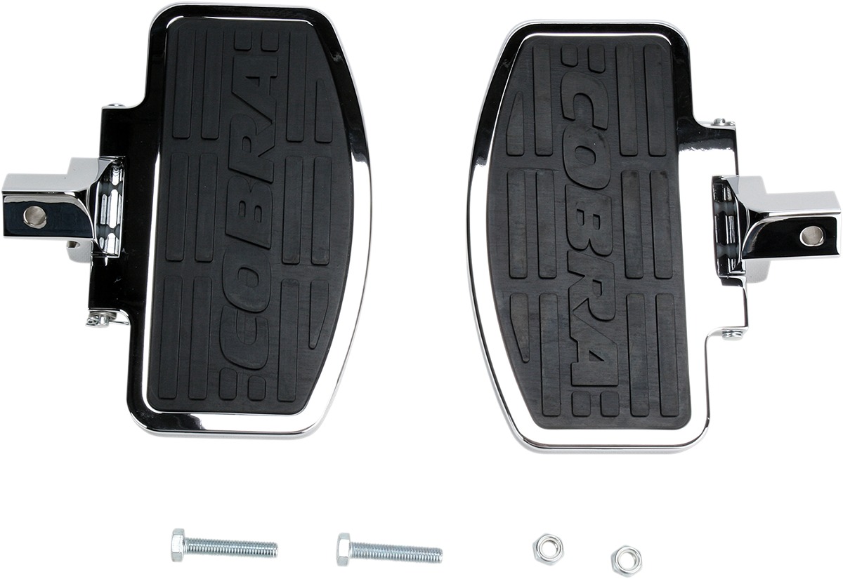 Cobra Classic Driver Floorboards Chrome Fits 97-03 Honda 1500 Valkyrie - Click Image to Close