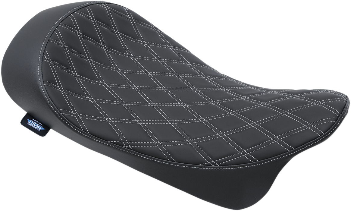 Drag Specialties EZ-On Low-Profile Solo Seat Black For Harley Touring - Solo seat for Harley Touring models - Click Image to Close